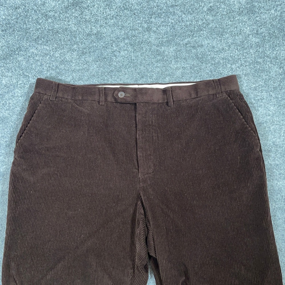Lauren Ralph Lauren Pants Mens 38x32 Brown Corduroy Flat Front Pocket #AB452 - Picture 2 of 9